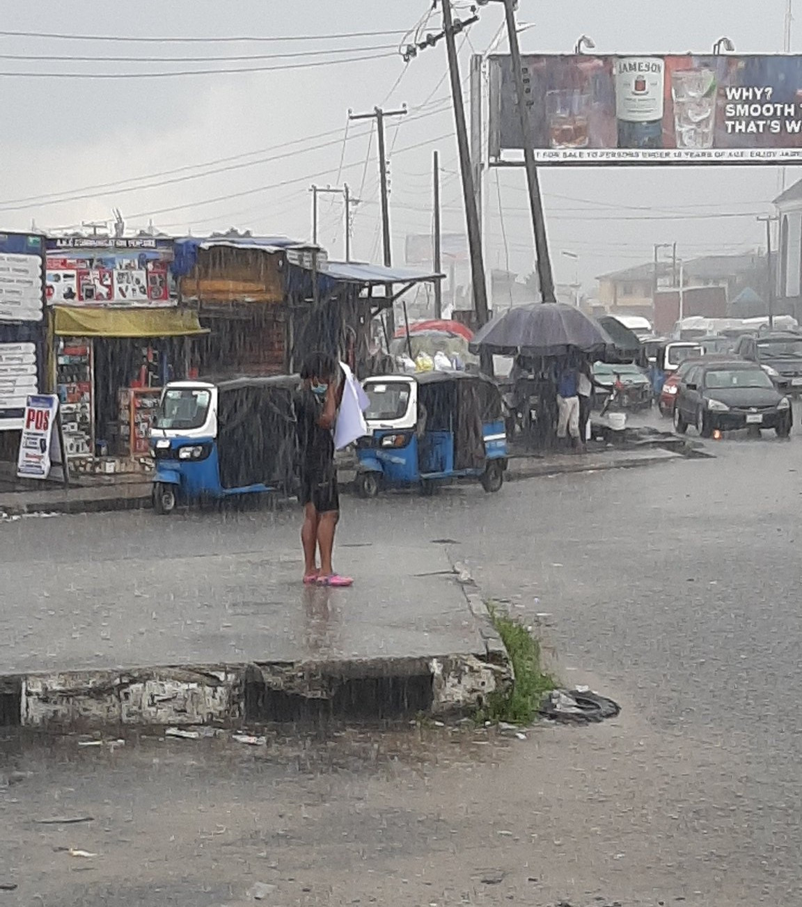 The female lone protester in Warri