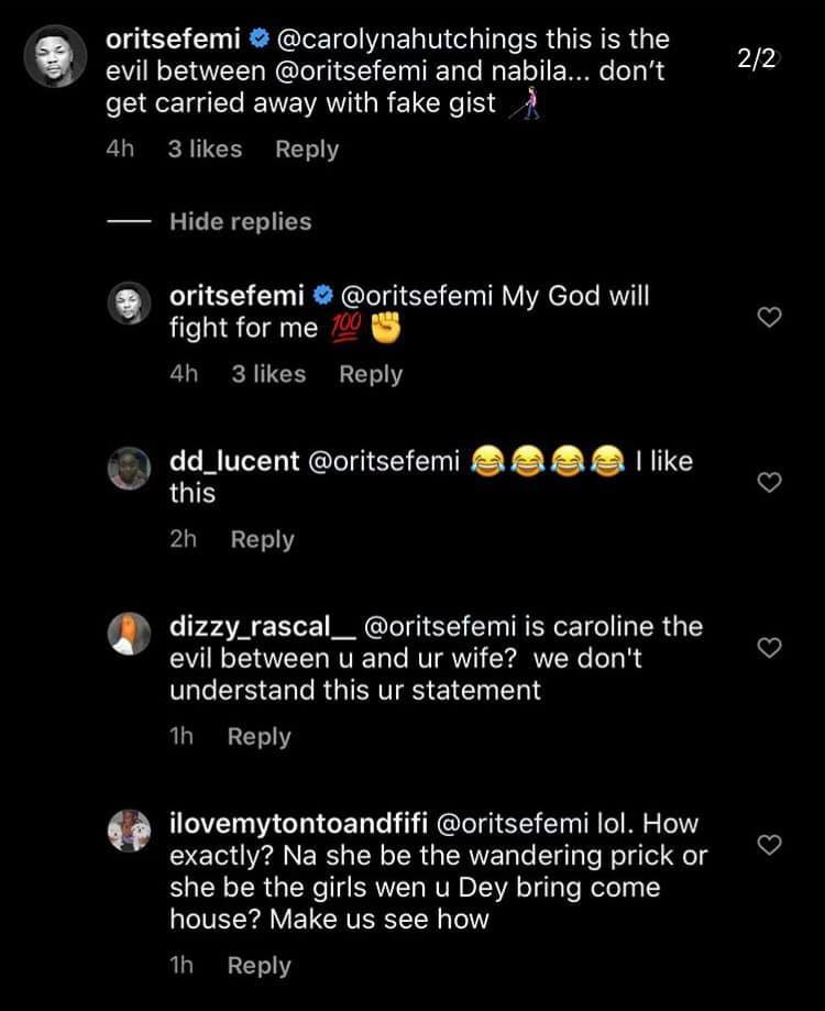 Oritsefemi calls out Caroline Danjuma