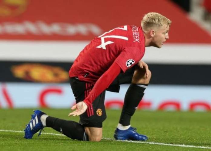 Donny van de Beek made only his third start for Manchester United in their 5-0 win over RB Leipzig on Wednesday night