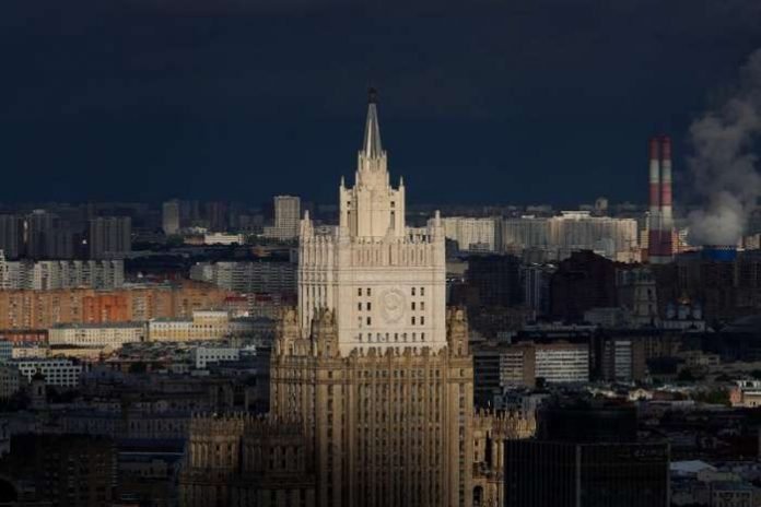 FILE PHOTO - A general view shows the Russian Foreign Ministry headquarters in Moscow, Russia May 18, 2020. REUTERS-Maxim Shemetov-File Photo