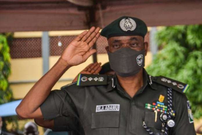 The Inspector General of Police, Mohammed Adamu addressing journalist at the state house in Marina, during the Inspector General Police visit to Lagos on November 3, 2020. The Inspector General of Police, Mohammed Adamu, visit Lagos urged men and officers of the Nigeria Police Force in Lagos State not to be discouraged by the destruction and killings of their men during #EndSARS protest in the state, the IG admitted that the morale of the police was down after the ugly incident, in which six cops were lynched and 36 critically injured (Photo by Olukayode Jaiyeola/NurPhoto via Getty Images) The Inspector General of Police, Mohammed Adamu addressing journalist at the state house in Marina, during the Inspector General Police visit to Lagos on November 3, 2020. The Inspector General of Police, Mohammed Adamu, visit Lagos urged men and officers of the Nigeria Police Force in Lagos State not to be discouraged by the destruction and killings of their men during #EndSARS protest in the state, the IG admitted that the morale of the police was down after the ugly incident, in which six cops were lynched and 36 critically injured (Photo by Olukayode Jaiyeola/NurPhoto via Getty Images)