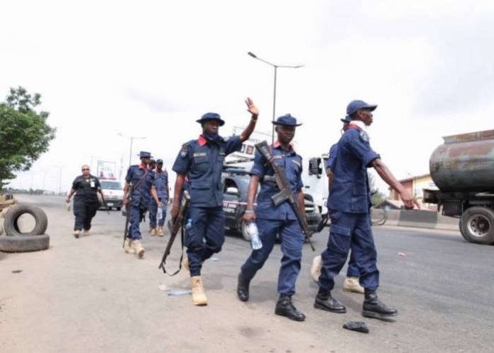 The Nigerian Security and Civil Defence Corps (NSCDC), has arrested one James Mbah in Ebonyi, who claimed to be its staff. The Nigerian Security and Civil Defence Corps (NSCDC), has arrested one James Mbah in Ebonyi, who claimed to be its staff.