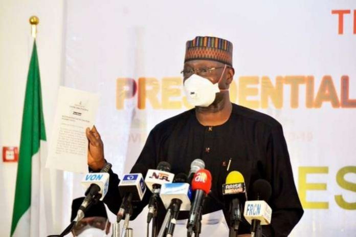 The Chairman of the Presidential Task Force on COVID-19, Boss Mustapha, disclosed this at a press briefing in Abuja. The Chairman of the Presidential Task Force on COVID-19, Boss Mustapha, disclosed this at a press briefing in Abuja.