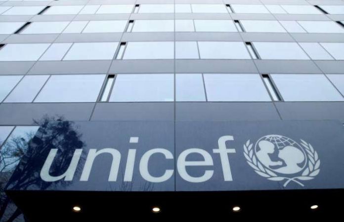 FILE PHOTO - A UNICEF logo is pictured outside their offices in Geneva, Switzerland, January 30, 2017. REUTERS-Denis Balibouse FILE PHOTO - A UNICEF logo is pictured outside their offices in Geneva, Switzerland, January 30, 2017. REUTERS-Denis Balibouse