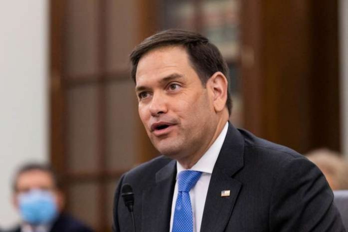 FILE PHOTO: Senator Marco Rubio (R-FL) speaks during a Senate Commerce, Science, and Transportation Committee hearing on the nomination of Former Senator Bill Nelson to be NASA administrator, on Capitol Hill in Washington, U.S., April 21, 2021. Graeme Jennings/Pool via REUTERS/File Photo FILE PHOTO: Senator Marco Rubio (R-FL) speaks during a Senate Commerce, Science, and Transportation Committee hearing on the nomination of Former Senator Bill Nelson to be NASA administrator, on Capitol Hill in Washington, U.S., April 21, 2021. Graeme Jennings/Pool via REUTERS/File Photo