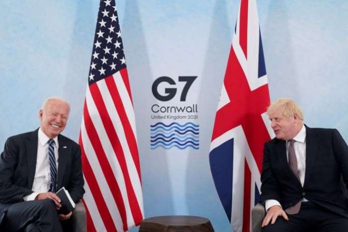 British Prime Minister Boris Johnson hailed U.S. President Joe Biden on Thursday as a big breath of fresh air, and praised his determination to work with allies on important global issues ranging from climate change and COVID-19 to security. British Prime Minister Boris Johnson hailed U.S. President Joe Biden on Thursday as a big breath of fresh air, and praised his determination to work with allies on important global issues ranging from climate change and COVID-19 to security.