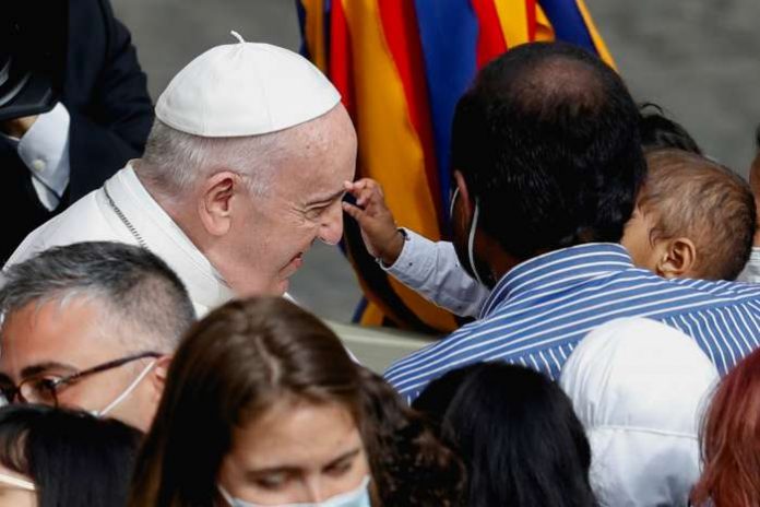 Pope Francis arrives at the San Damaso courtyard for the weekly general audience at the Vatican, May 19, 2021. REUTERS-Yara Nardi Pope Francis arrives at the San Damaso courtyard for the weekly general audience at the Vatican, May 19, 2021. REUTERS-Yara Nardi